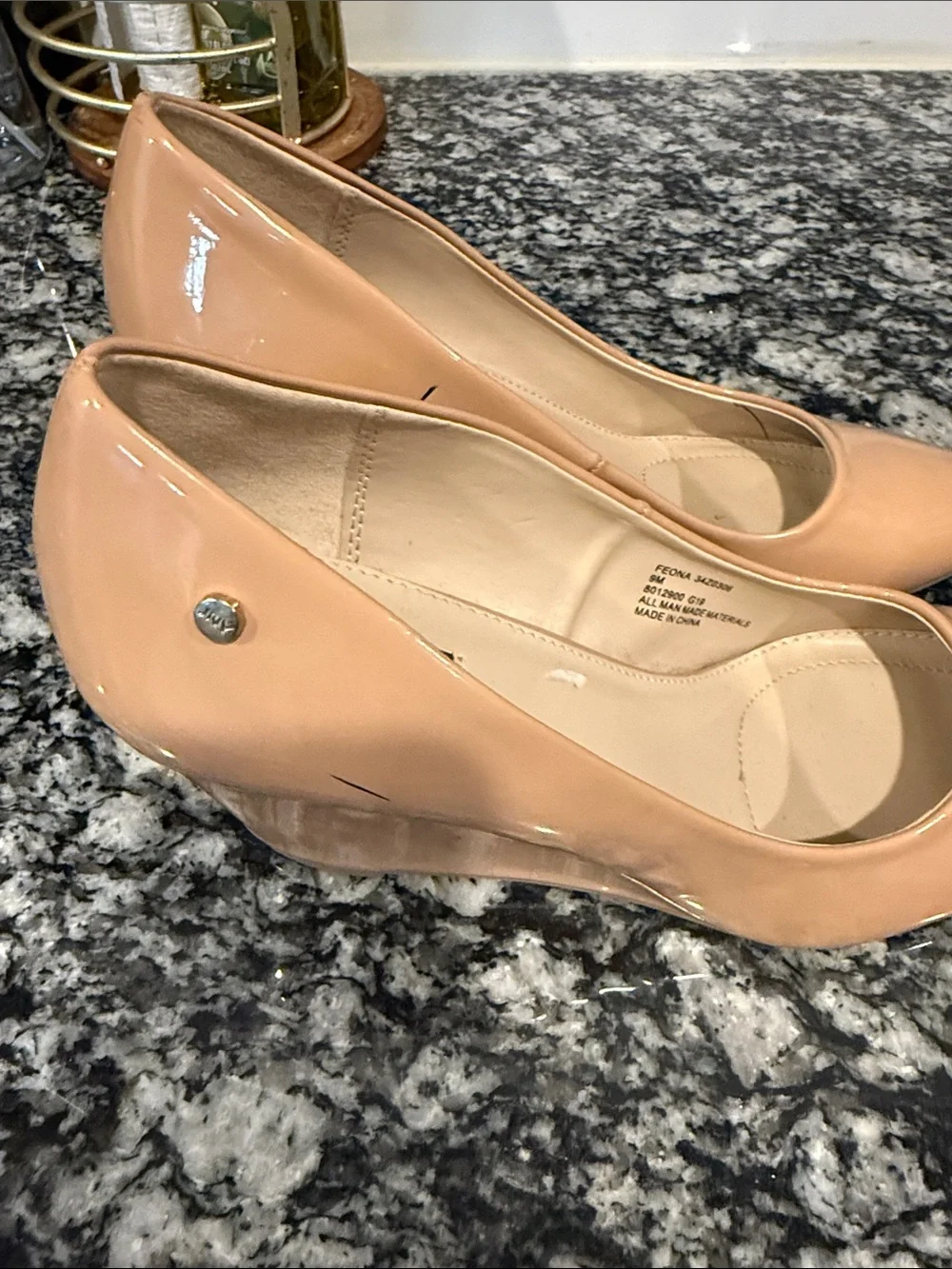 Jones New York Nude Patent Slip-On Ballet Flats